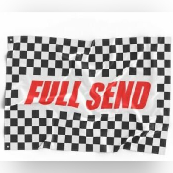 Full Send Nelk Boys Flag 500 Checkered Flag NELKBOYS 100% Authentic - Picture 1 of 1